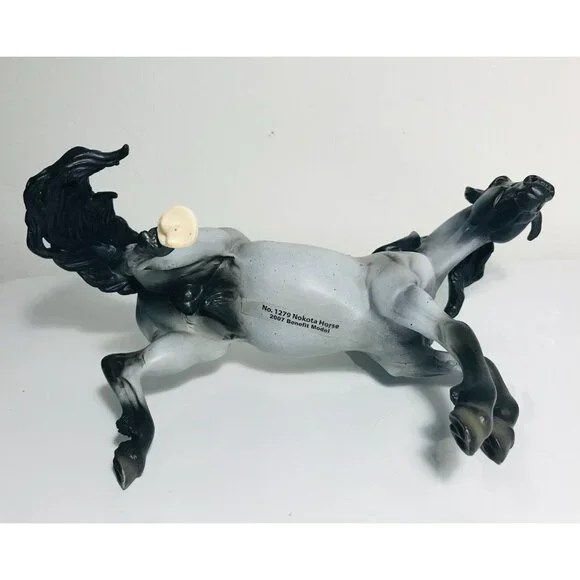 Breyer Nokota Horse Blue Roan Mustang #1279 2007 Benefit Model Figure Gray Black - Picture 6 of 9